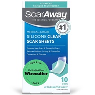 ScarAway Premium Transparent Silicone Scar Sheet, Medical Grade Silicone Sheet (1.5 "3 ") Surgery, B