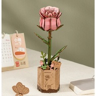 Pink Rose - Rowood TW041 - 3D Wooden Assembly Model