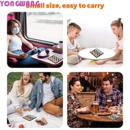 YONGWANG66HR Mini Chess Set, Table Games Magnetic Pieces Magnetic Chess, Pocket Size Gold Silver Fol