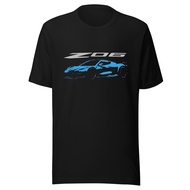 Harajuku Funny Gift 2023 2024 Vette Z06 C8 Rapid Blue Vette Drivers Unisex T-Shirt