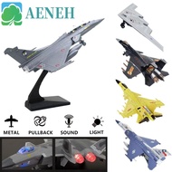 AENEH Fighter Aircraft Toy, Diecast F16 F22 F35 Aviao Plane Model, Tabletop Decor with Light Sound S