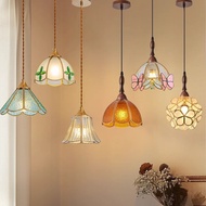 New Light Luxury Creative Single Head Chandelier, Restaurant Bar Balcony Lamp, Medieval Style Colorf