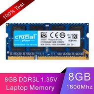 Crucial 8GB  DDR3L 1600Mhz ram 2Rx8 PC3L-12800S1.35V SODIMM Laptop Memory RAM Notebook RAM