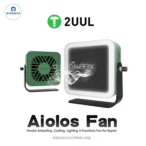 2UUL Lighting Cooling Smoke Extractor Multi-functional Cool Down Mini Fan 3 in 1 USB Charging for Ph