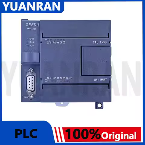 SEEKU FX3U-14MT 14MR 14MRT PLC 8 In 6 Out Anolog 6AD 2DA RTU Modbus 485 PT100 K thermocouple option