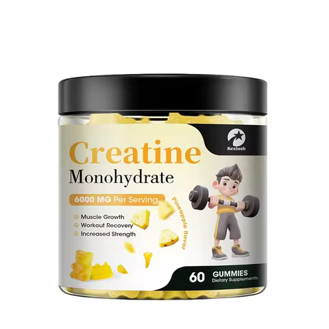 Kexinsh Creatine Monohydrate Gummies 6000mg Sugar Free Chewable Creatine for Muscle Strength Muscle 