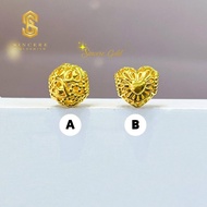 Sincere Store Emas 916 3L Bead Love Bell & Heart | Emas 916