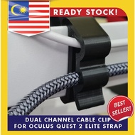 Dual Channel Cable Clip for Oculus Quest 2 VR Elite Strap