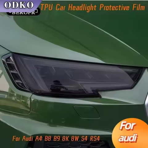 For Audi A4 B8 B9 8K 8W S4 RS4 Car Headlight Tint Black Protective Film Protection Transparent TPU S