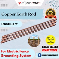 Pro Fence Copper Earth Rod for Earthing Electric Fence Grounding System Pagar Elektrik Bumi Sistem M