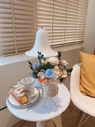 永生花盆 永生玫瑰花 乾燥花 開幕盆花 大理石紋 祝賀花禮