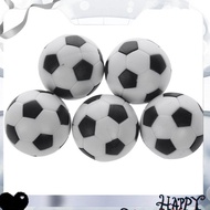 [untedvrip9n]5x Plastic 32mm Soccer Indoor Table Football Ball Replace Black+white