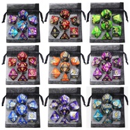 Dice DND Game Role Mixing Colors Set With Bag 9 Different Styles Available For Portable Toys RPG