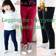 {Bee n Me} Kids Leggings 1 to 6Years Girl Leggings Pants Seluar Leggings Untuk Kanak-Kanak Perempuan