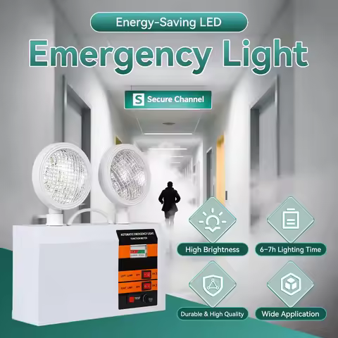 Fire Emergency Light LED Dual Head Emergency Lighting Corridor Safety Lamp Power Off Memory Light Ap