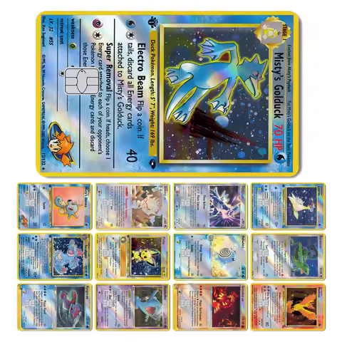 Pokemons Dialga Slaking Golduck Haunter Moltres Rayquaza Slowking Holographic Laser Sticker Film Ski