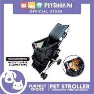 Furfect Choice Foldable 4-Wheeled Travel Stroller For Dog And Cat Accessories BL04 (Black)