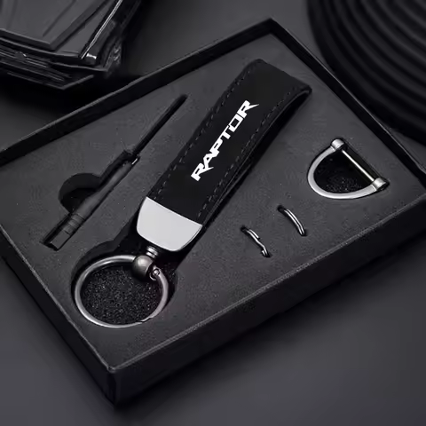 Suede Kaychain Car Key Ring Holder Pendent High-end Gifts For Ford Raptor SV1 F150 F250 F350 Mustang