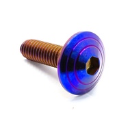 HENG Stainless 6x20 Spiral Blue Body Bolts for Motorcycle Footboard and Plate Number Cowling