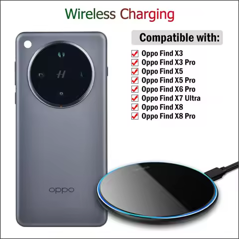 15W Fast Wireless Charger for Oppo Find X3 X5 X8 Pro/Find X6 Pro/Find X7 Ultra Wireless Charging Pad