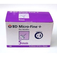BD MICRO-FINE PEN NEEDLE 5MM 100'S / 10'S