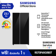 [Pre-order ใหม่ จัดส่งฟรี] SAMSUNG ตู้เย็น Side by Side RS70F65Q1BST with All-around Cooling 23.1 คิ
