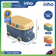 INHO L33-53cm (18-65 Litre) Large Kids Versatile Toy Snack Clothes Books Storage Box With Pulley