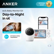 Anker eufy Security Baby Monitor E21 with 4K UHD Camera 8X Zoom Hybrid Wi-Fi and No Wi-Fi Connection