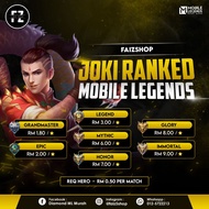 Joki Mobile Legends MLBB Murah Malaysia/MLBB Boosting Rank Service/ML Boost/Push Ranked Booster/Winrate/ML Game/Classic