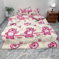 Bộ 5 món chăn phao ga gối poly cotton hàng loại 1 chăn m8x2m chọn mẫu