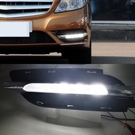 Car Flashing 1 Pair Car DRL LED 12V Daytime Running Lights daylight lamps For Mercedes Benz W246 B180 B200 2011 2012 201