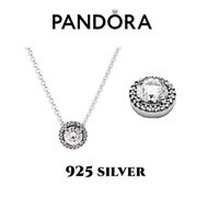 Pandora เงิน925 สร้อยคอ 4สีเลือกได้  Heart of Sea/GlacierBlue Necklace ของขวัญสำหรับคนพิเศษ ของแท้ 100%