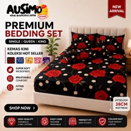 𝐊𝐄𝐌𝐀𝐒 𝐊𝐈𝐍𝐈 𝐓𝐄𝐑𝐁𝐀𝐑𝐔 𝐊𝐎𝐋𝐄𝐊𝐒𝐈 𝐇𝐎𝐓 𝐒𝐄𝐋𝐋𝐄𝐑 AUSIMO B140-B160 Kain Tebal Cadar Bergetah Keliling4 in 1 King
