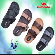 sandal Slop pria 2 ban/sandal karet pria keren 