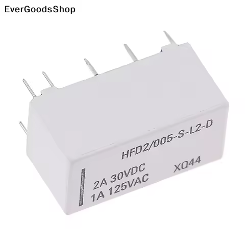 ✦ 5V coil bistable latching relay DPDT 30VDC 2A 1A 125VAC HFD2/005-S-L2-D realy