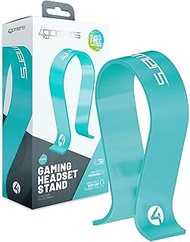 4Gamers Gaming Headset Stand - Aqua, Compatible with Standard Multiformat Headsets