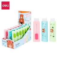 Deli Eraser Pen Sliding Funny Color Mechanical Eraser Smudge Free Cute School Supplies