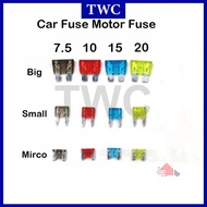10pcs Fuse Car Fuse Kereta Fuse Fuse Mini Fuse Micro Fuse Car Fuse Motorcycle Kereta Fuse Puller