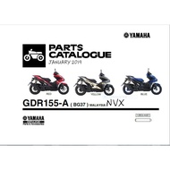 Yamaha NVX 155/ Solariz 125/ Avantiz 125 manual part catalog