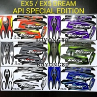 HONDA EX5 / EX5 DREAM CUSTOM DESIGN API SPECIAL EDITION BODY STICKER ( READY STOCK )
