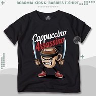 Bobomia Children's Cappuccino T-Shirt Assassin Anomali Brainrot | Distro Clothes for Boys and Girls 