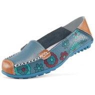 Womens Loafers Flats Shoes: Women Comfortable Soft Floral Print Dress Loafer Casual Slip on Walking 