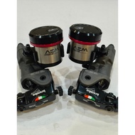 Original Brembo Master Pump RCS16 Rcs19 Left Right Clutch Brake Pump Set With AEM Titanium Fluid Tan