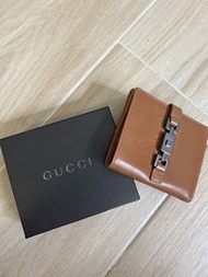 Gucci Brown Leather Bi-fold Wallet with coin bag and  Box 全新古馳銀包, 有散子格， 連盒子
