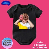 KATUN Baby Clothes jumper baby (ADLV)baby Face Donut Character Little kids bodysuit jumpsuit baby kaos jumper kids Boys Girls Cotton combed 30s