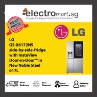 LG GS-X6172NS side-by-side-fridge  with InstaView  Door-in-Door™ in  New Noble Steel 617L