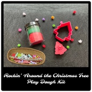 ROCKIN’ AROUND THE CHRISTMAS TREE PLAY DOUGH KIT | CHRISTMAS PLAY DOUGH | SENSORY KIT | SENSORY ACTI