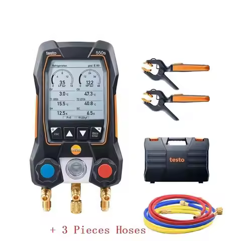 Testo 550s With 3Pieces Hoses Intelligent Digital Display Refrigerant Meter with Bluetooth-compatibl