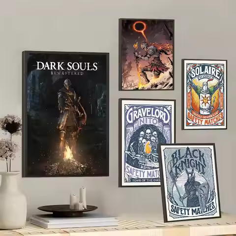 DARK SOULS 3 Classic Vintage Posters Decoracion Painting Wall Art White Room Decor