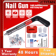 XTITAN Manual Steel Nail Gun Cordless（20 Free Nails)Tufting Gun Rivet Gun Tool Ceiling Artifact Concrete Wall Fastening tool Pipe Clamp Round Cap Nail